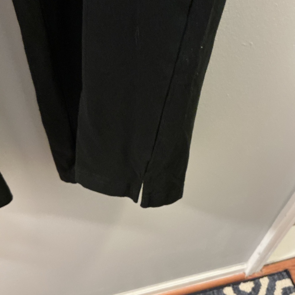 Woman Within Plus Size 3X Tall Black Stretch Cotton Bootcut Leggings Pull-On - Picture 4 of 10